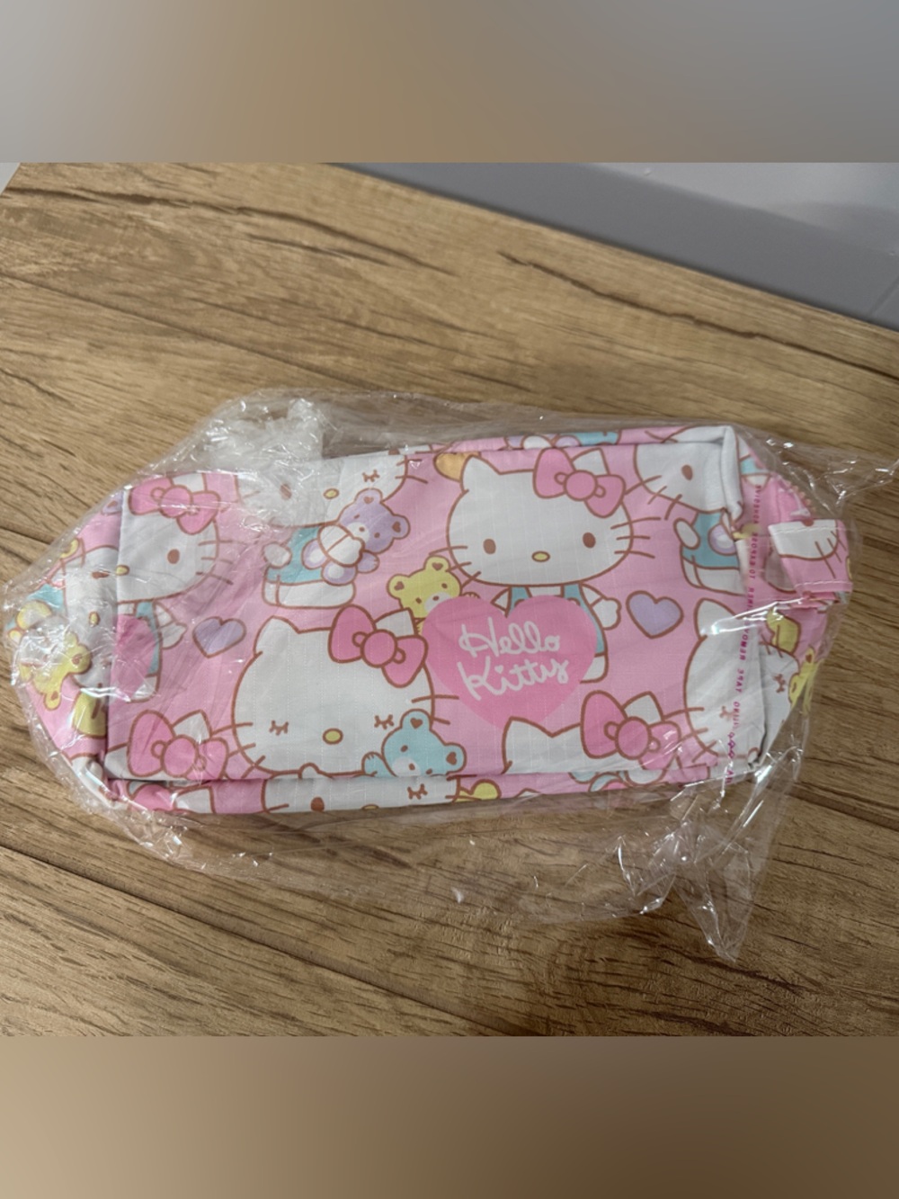 Hello Kitty Pink Zip Makeup Bag